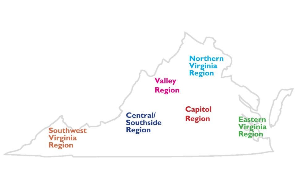 Regions of Virginia image
